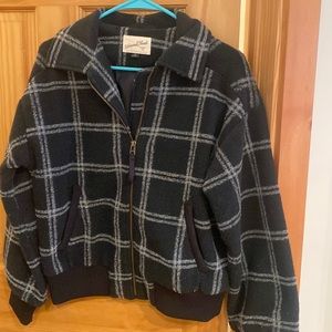 Plaid bomber jacket